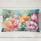 Edge Collections - 12" x 16" - Multicolor - Indiana Peonies Decorative Throw Pillow - 1 Piece